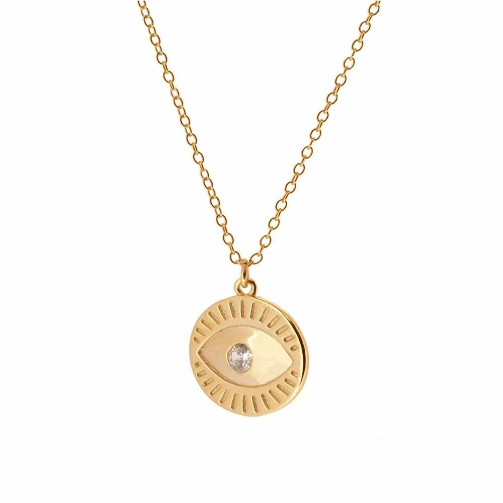 NEW DEBBIE KATZ women's evil eye necklaces in gold